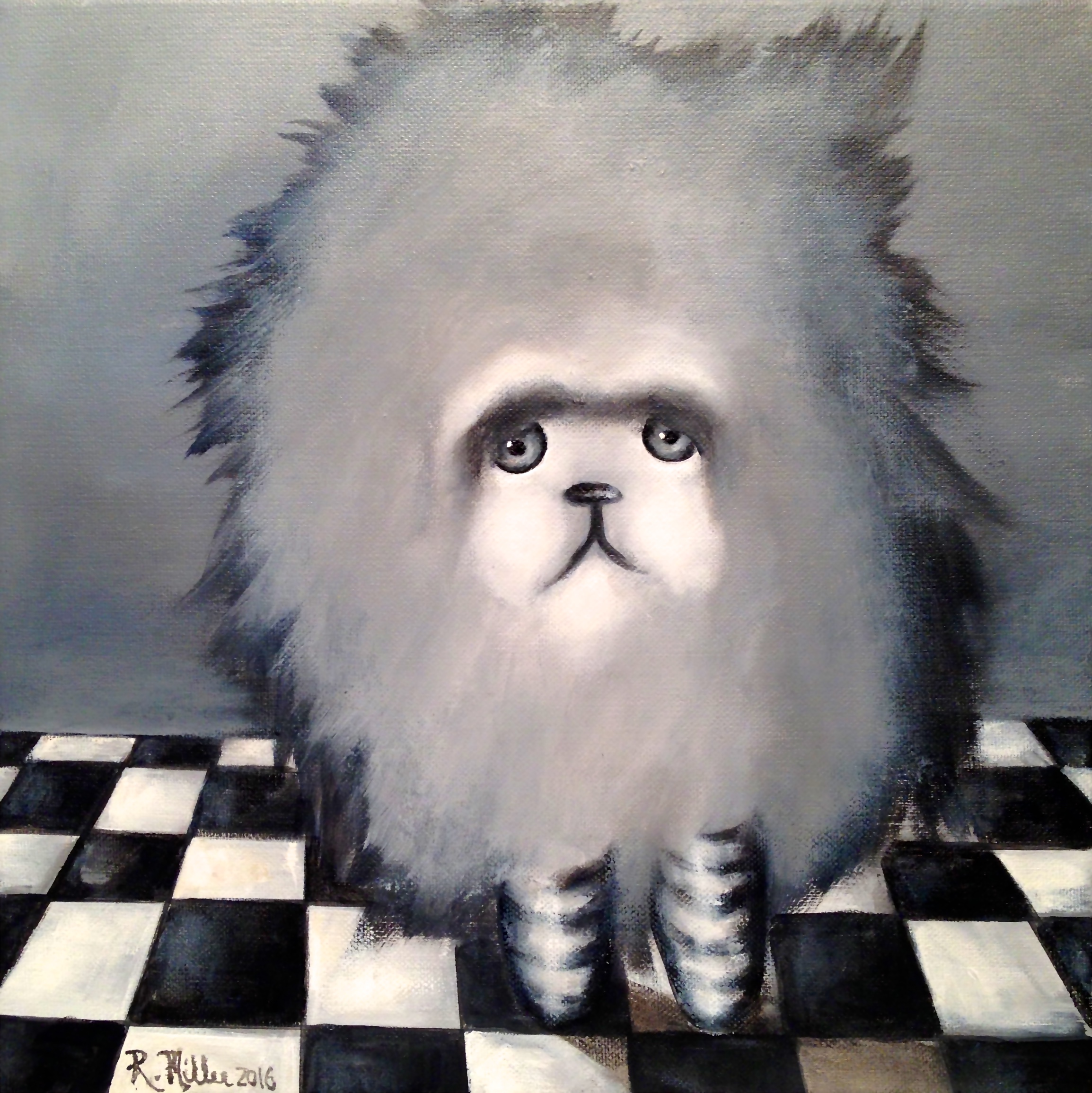 Hairball, 2016 Acrylic, oil on canvas