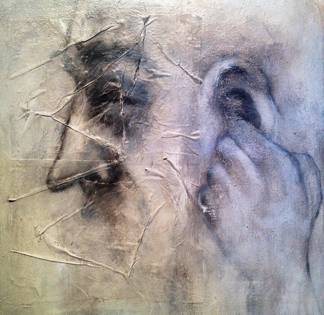Ear Digger, 2015 Mixed media on canvas