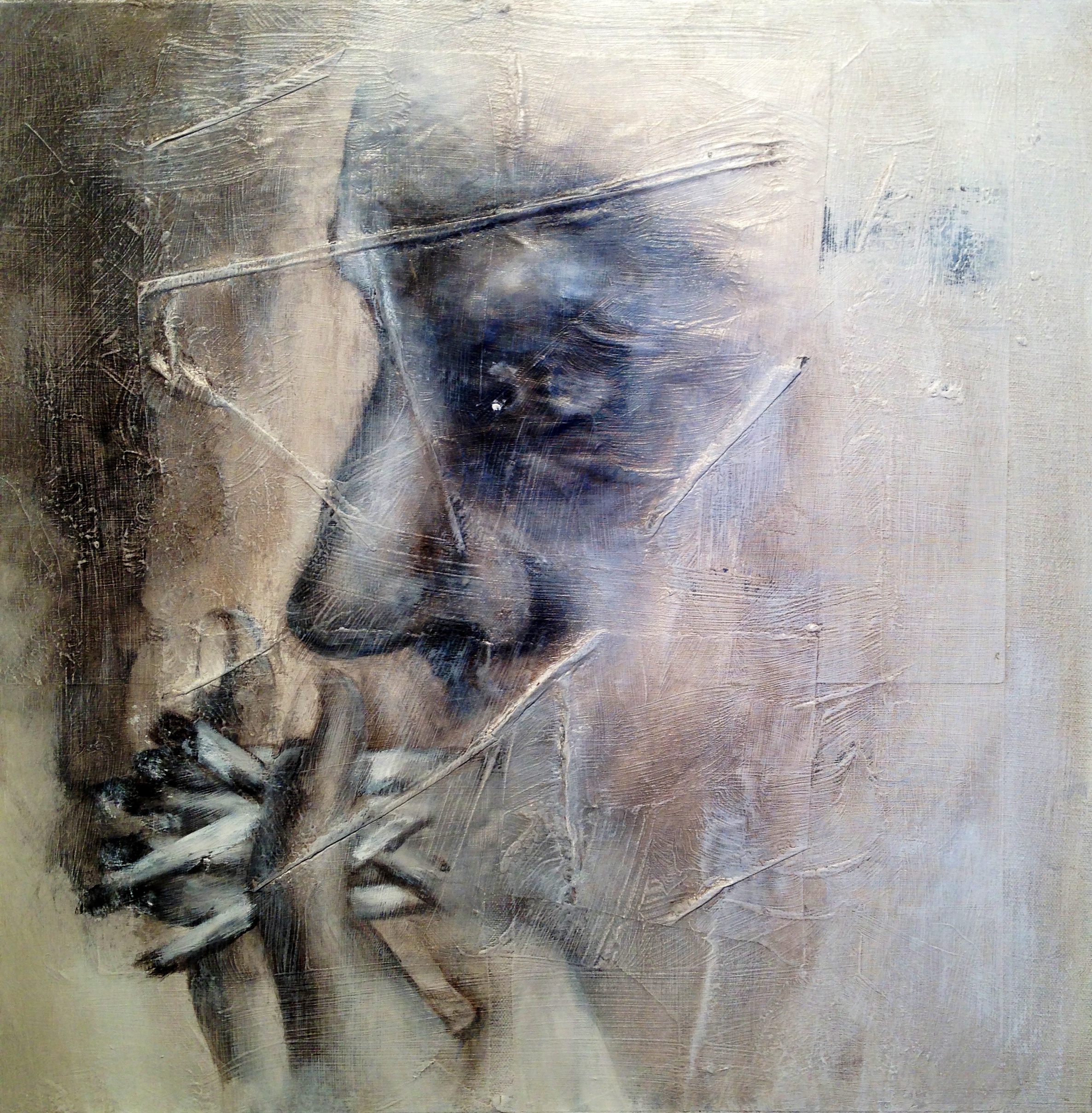 Chain Smoker, 2015 Mixed media on canvas