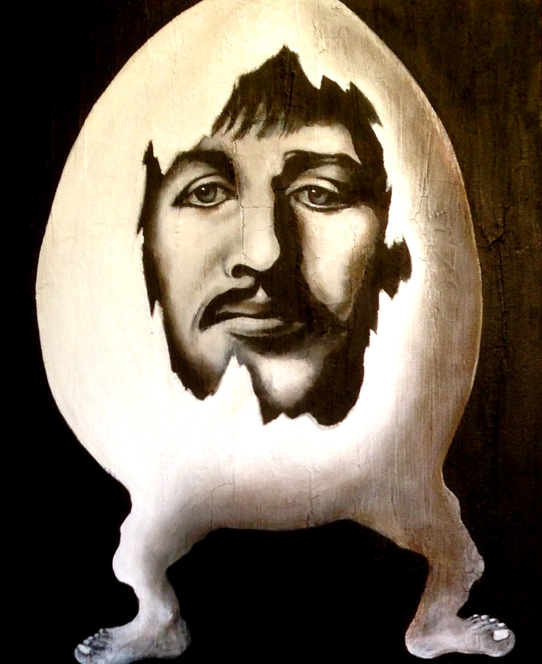 Ringo Starr Beatle Egg, 2016 Acrylic, oil texture medium on canvas