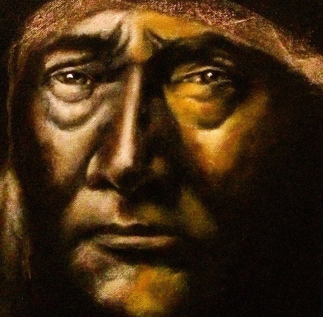 (closeup)Shoshone, 2015 Acrylic & oil on canvas