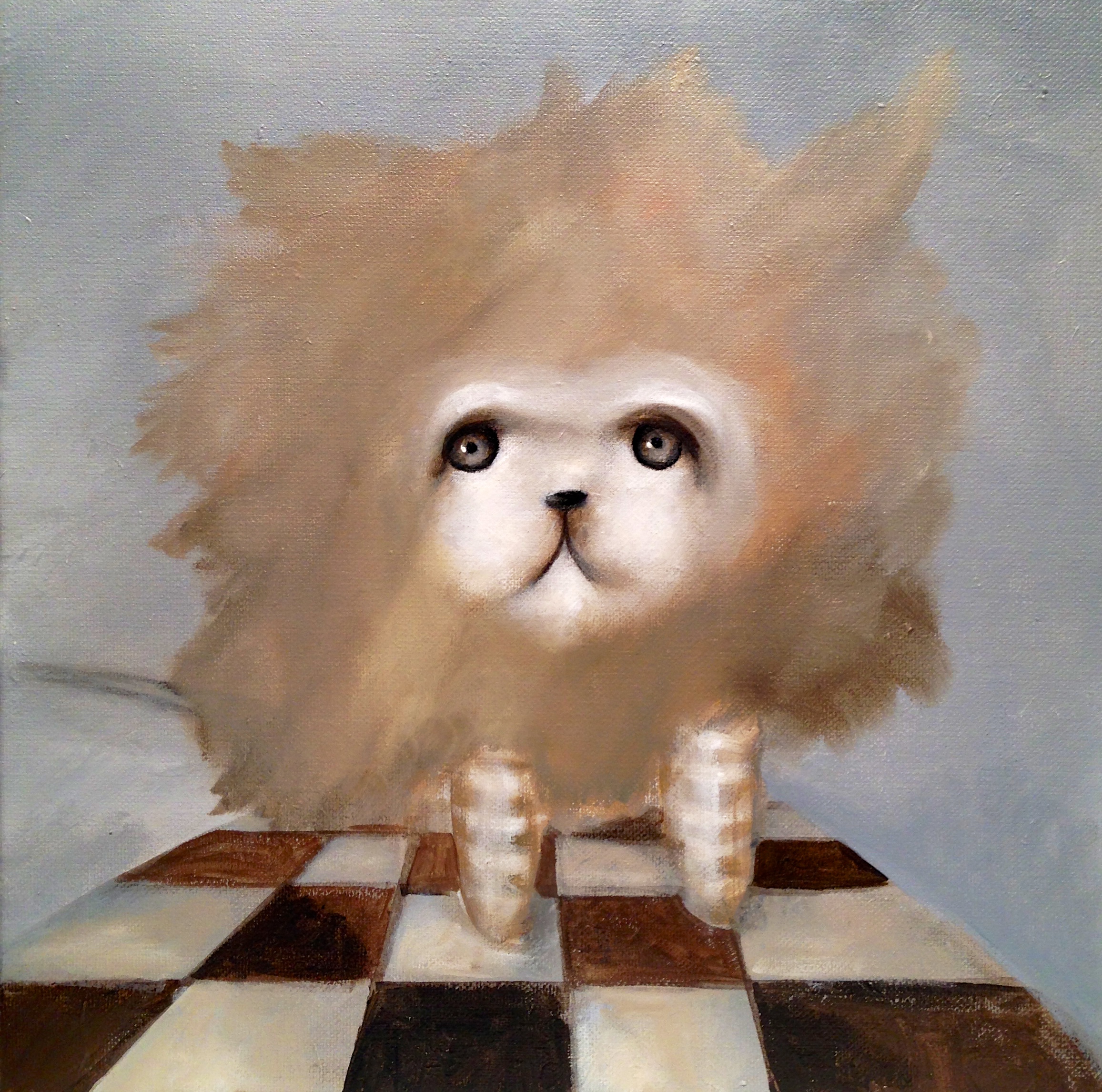 Furball, 2016 Acrylic & texture medium on canvas