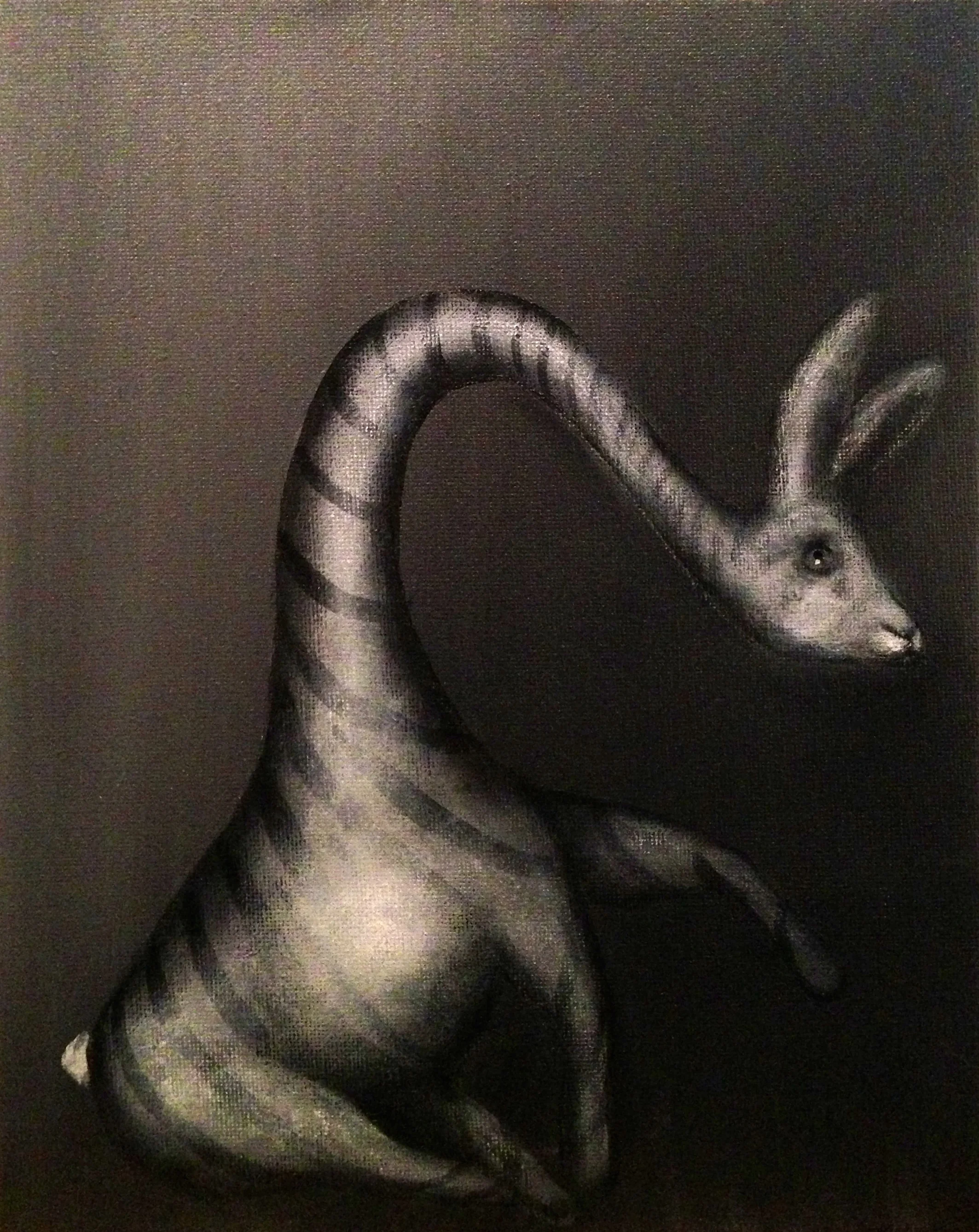 Zebunnyraffe, 2017 Acrylic on canvas, 8"x10"