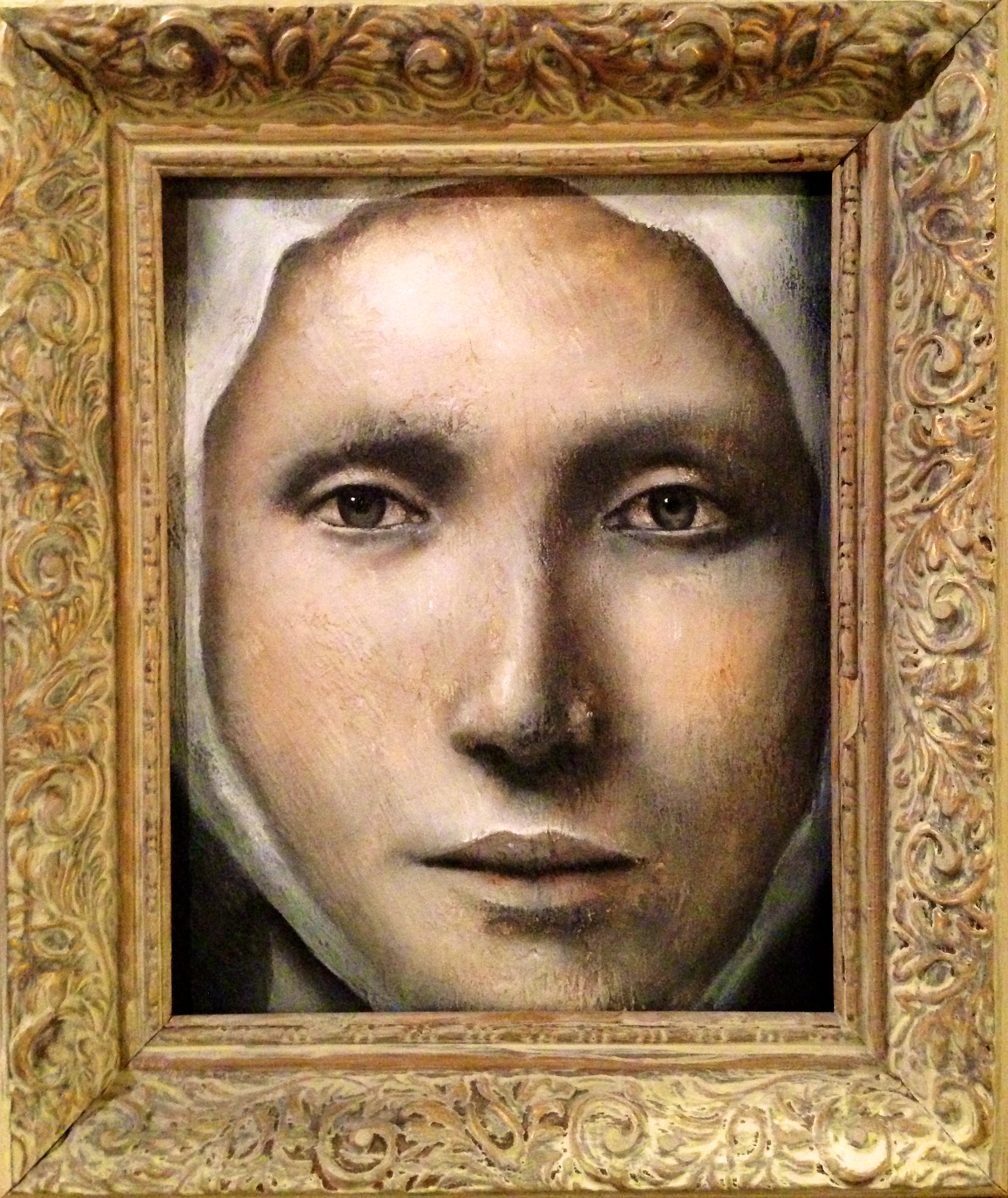 (framed) Adelais, 2016 Acrylic, oil, texture medium on canvas 8"x10"