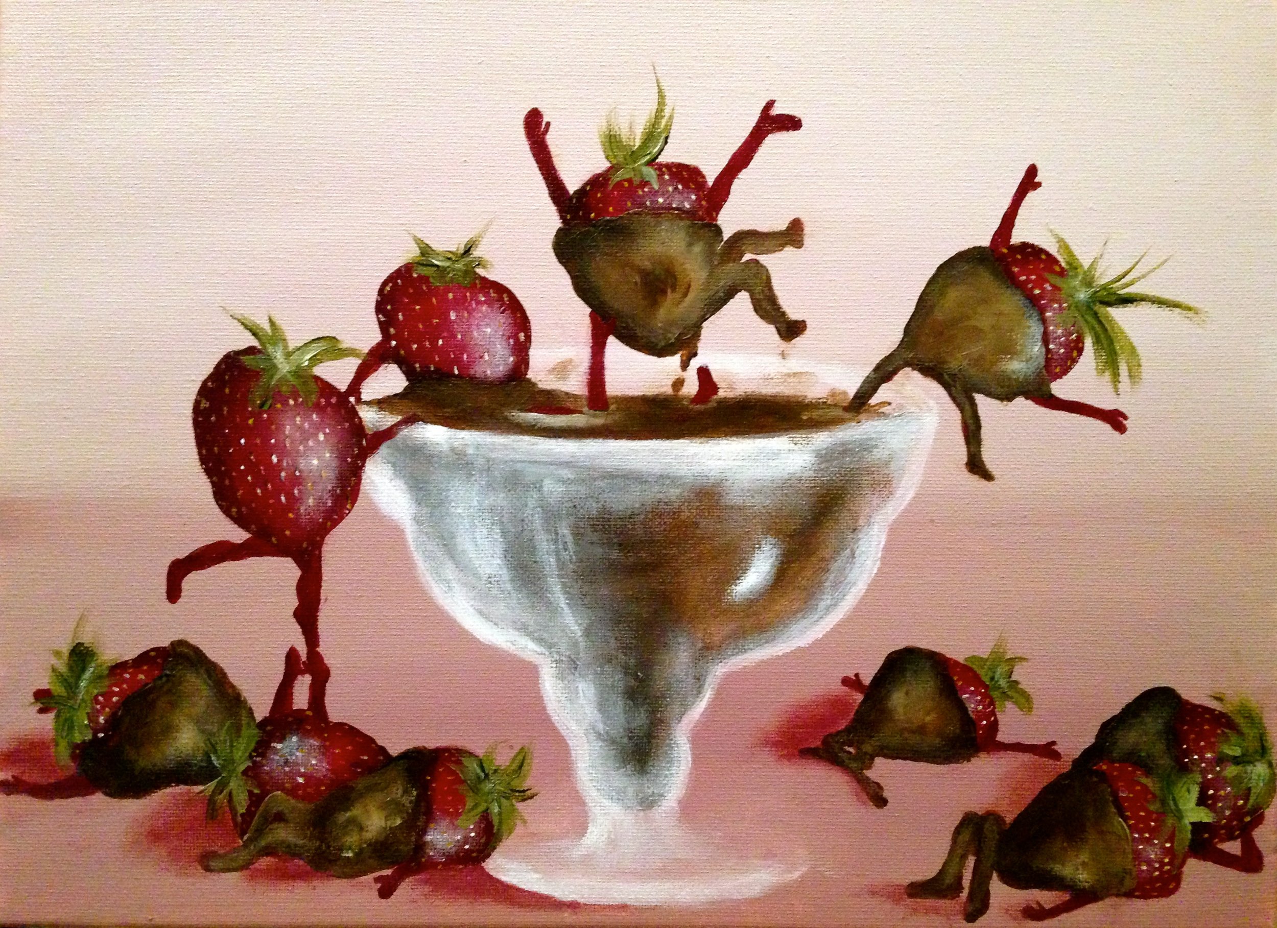Chocolate Spaberries, 2017 Acrylic on canvas