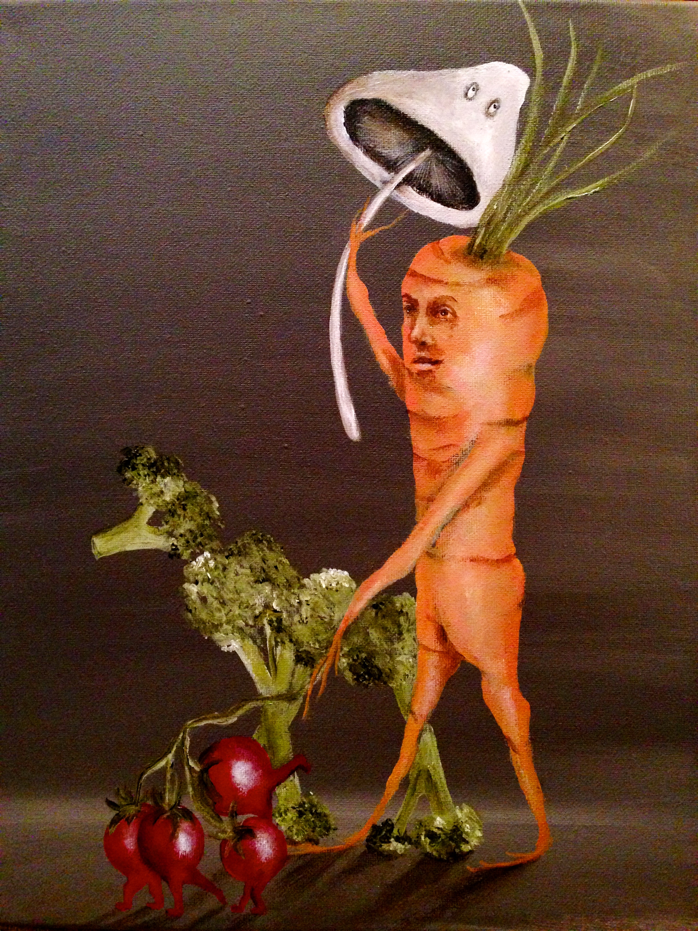 Veggiewalk, 2017 Acrylic on canvas 11"x14"