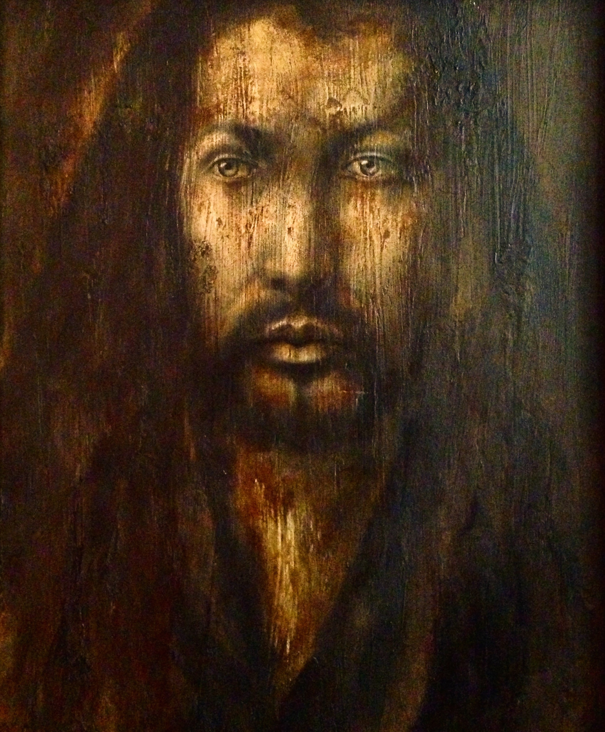 Albrecht Dürer, 2016 Acrylic, texture medium on canvas