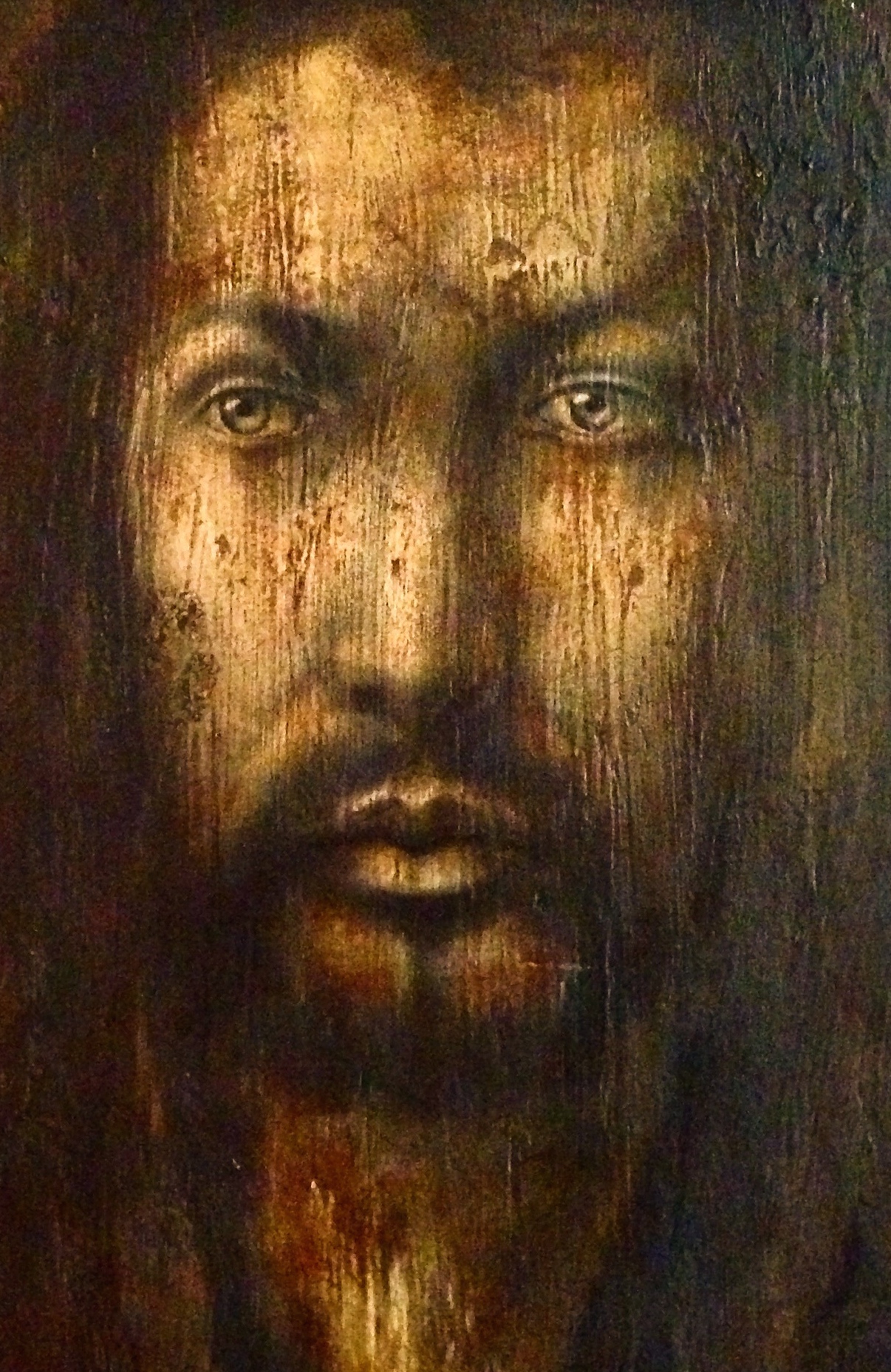 (texture closeup) Albrecht Dürer, 2016 Acrylic, texture medium on canvas