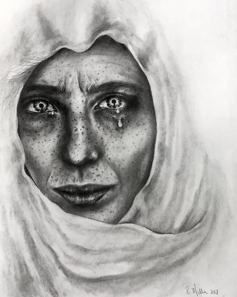 Unknown, 2018 #2 pencil & charcoal on paper 11"x 14"