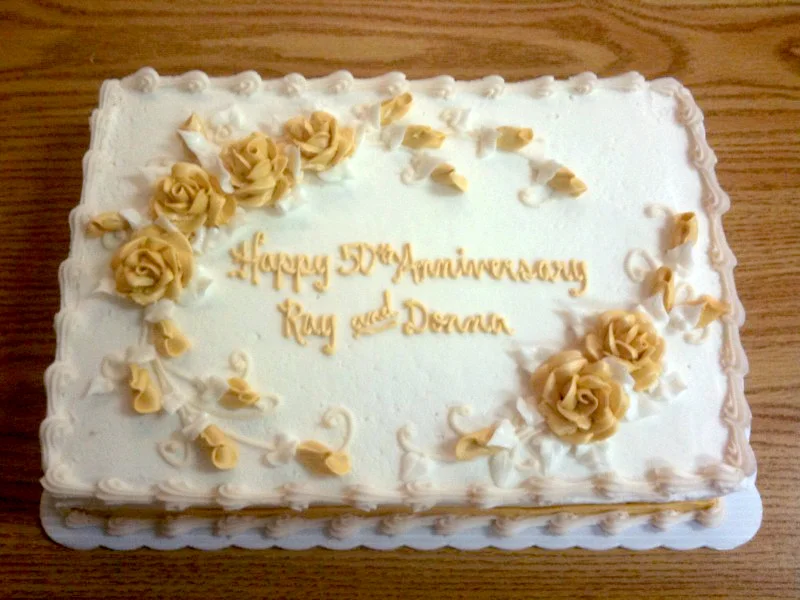 50th Anniversary Gold Roses