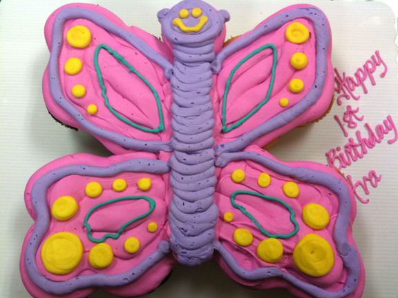 Butterfly out of Cupcakes