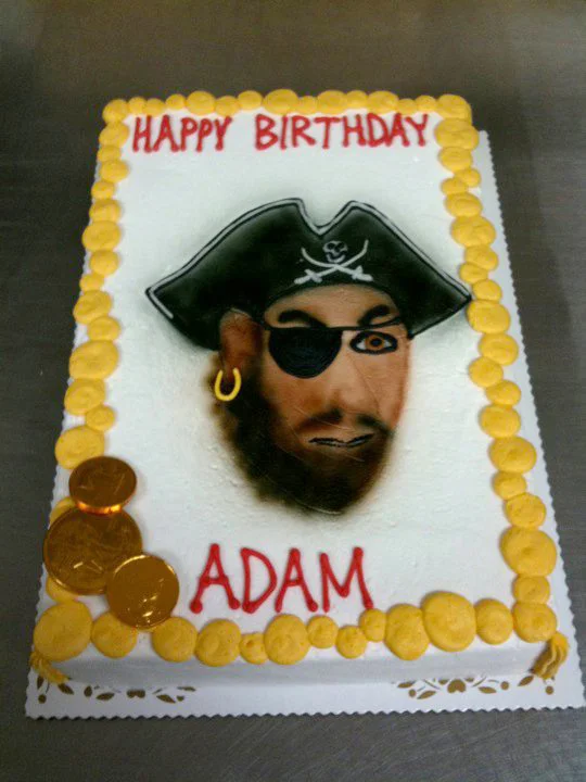 Pirate Face with Gold Coins