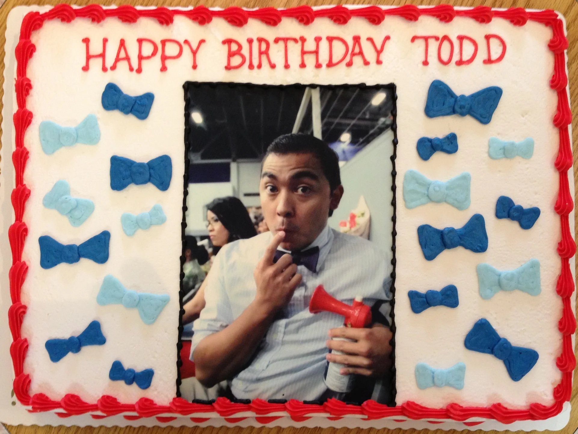 Bow Tie Photo Cake