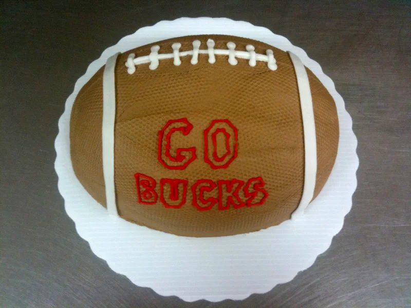 Football Shaped Cake