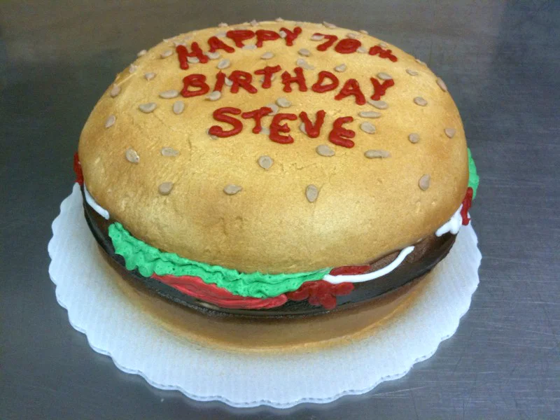 Burger Shaped Cake