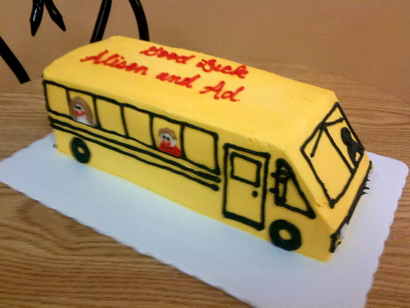 School Bus Shaped cake