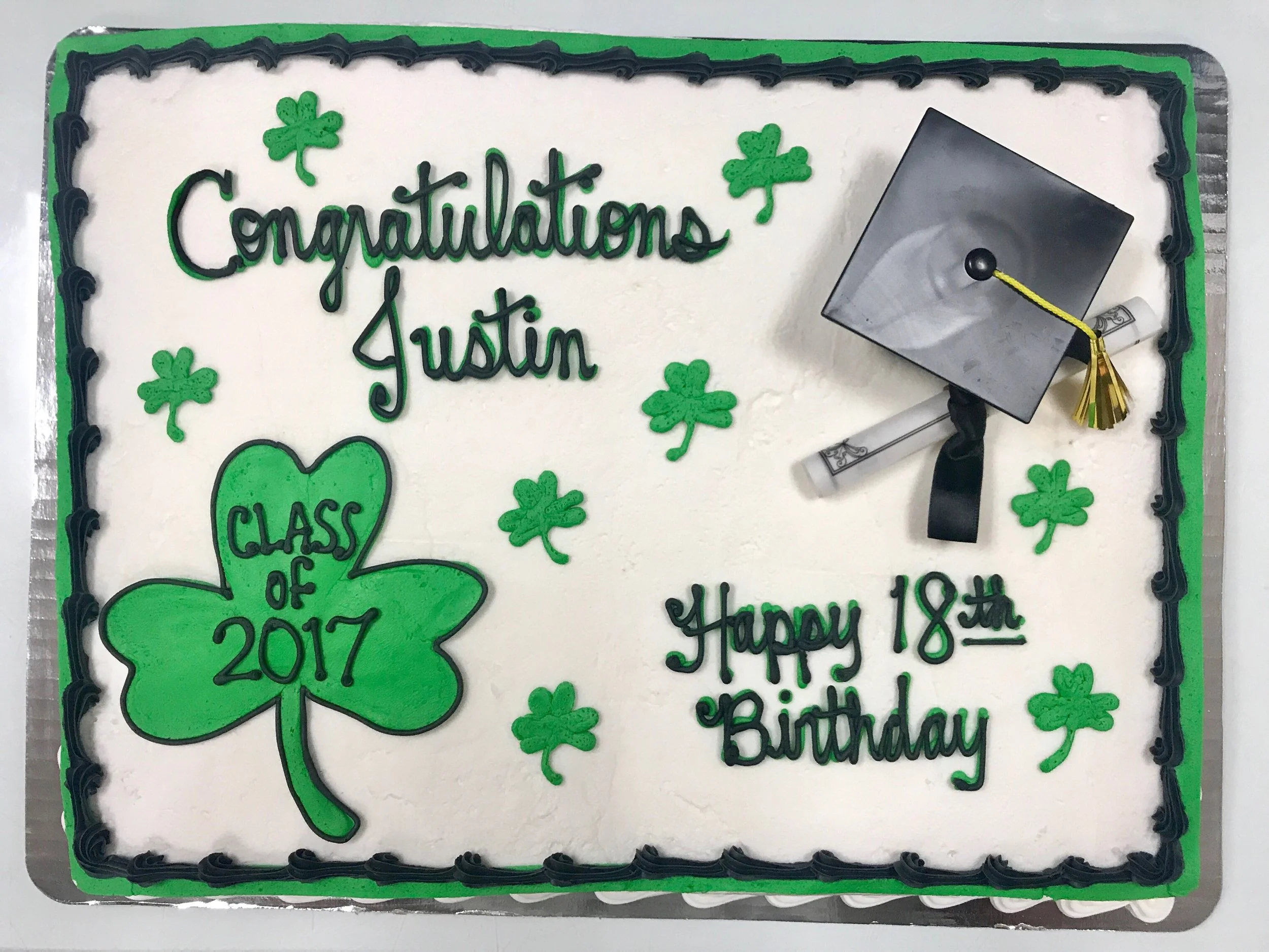 Shamrocks & Grad Cap + Diploma