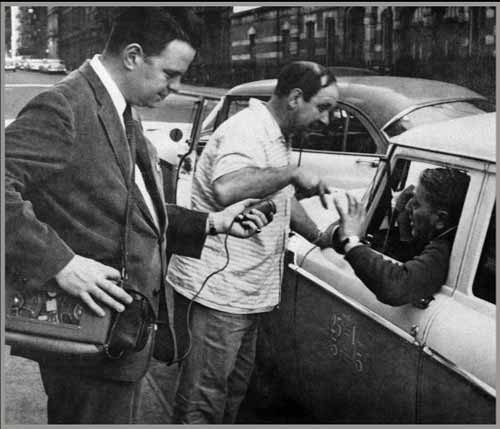 Interviewing the cabbie who said, "That's my opinion and it's very true." during his NY radio shows.