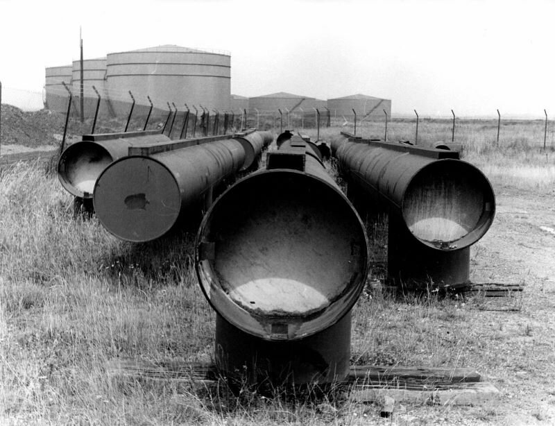 Pipes waiting to be removed. (Echo Newsapers).jpg