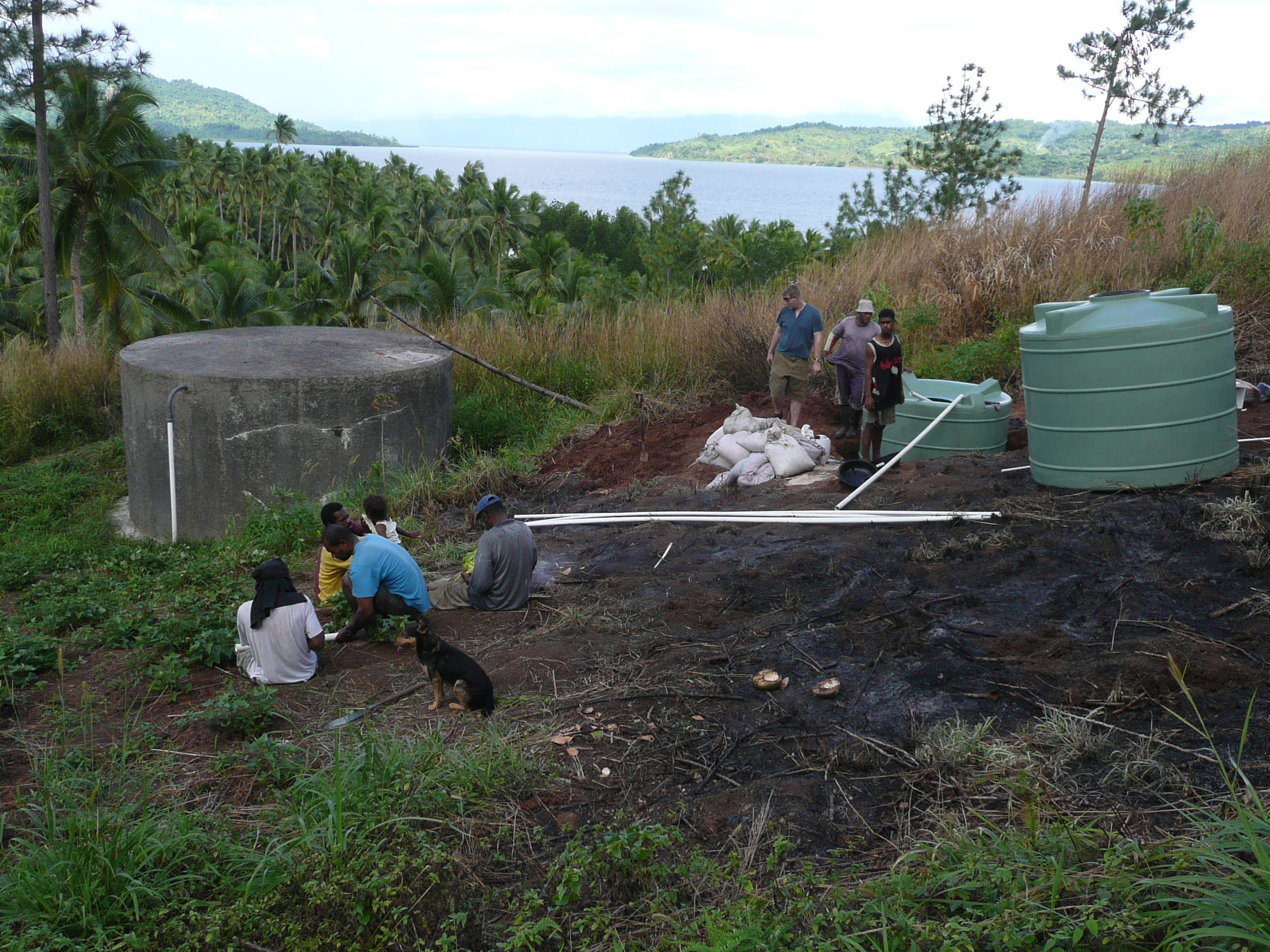  ​Construction of slow sand filter in Buca Bay, Fiji to reduce water-born disease. 