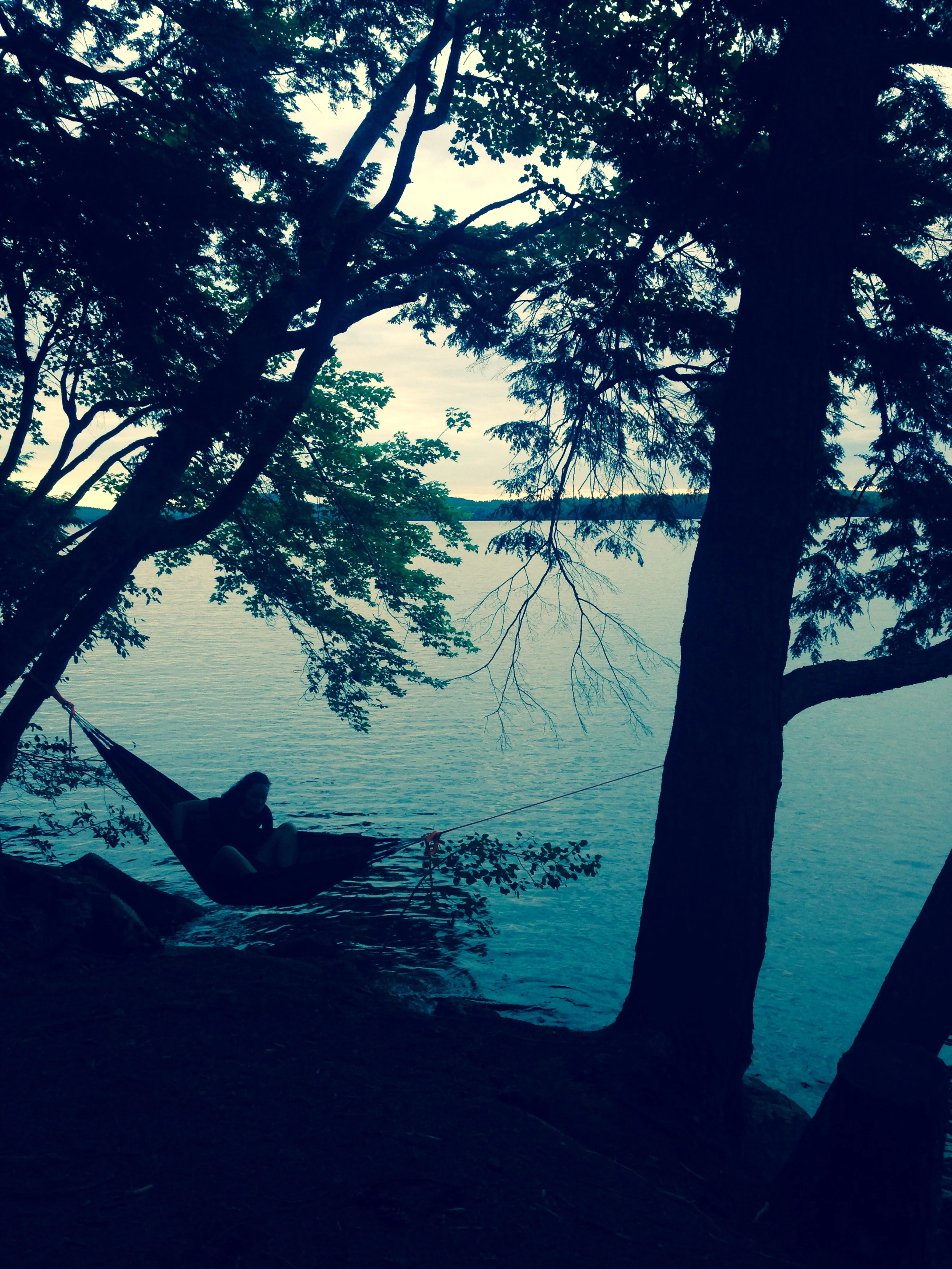Relaxing on our favorite pond-Belgrade Maine 
