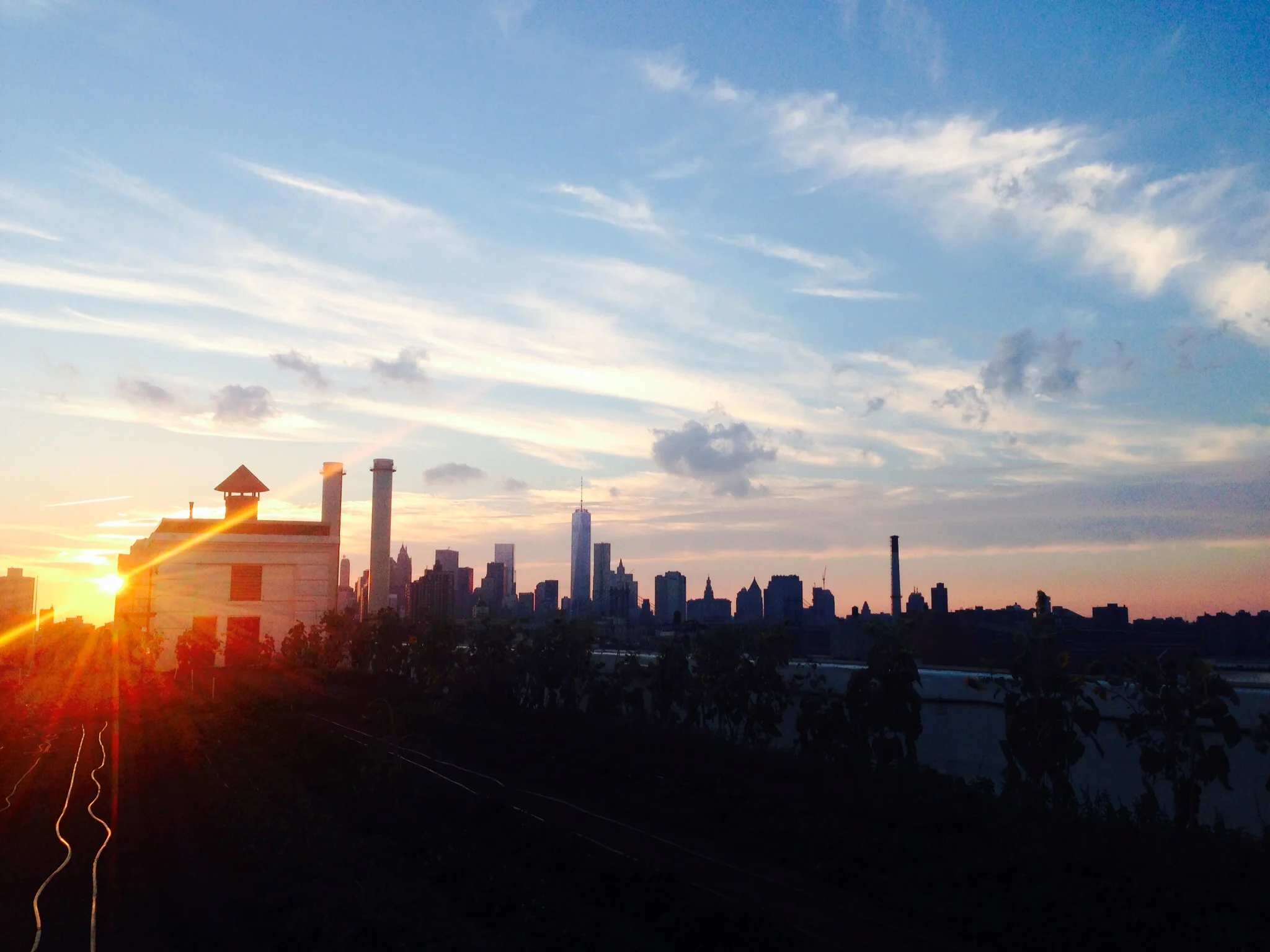 Brooklyn Grange and the Manhattan Skyline- Brooklyn New York