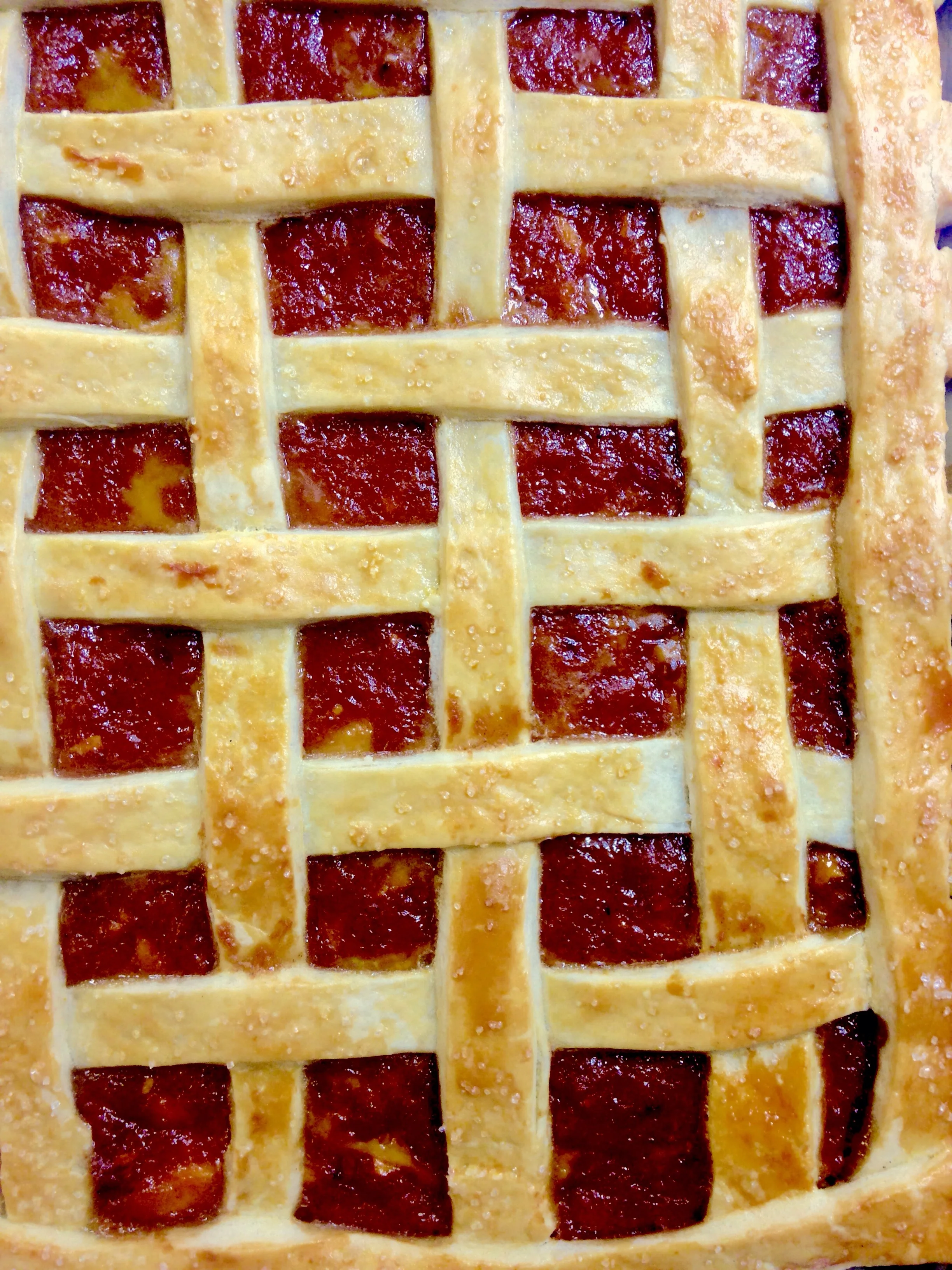 Texas Slab Pie with Spicy Peach Preserves 