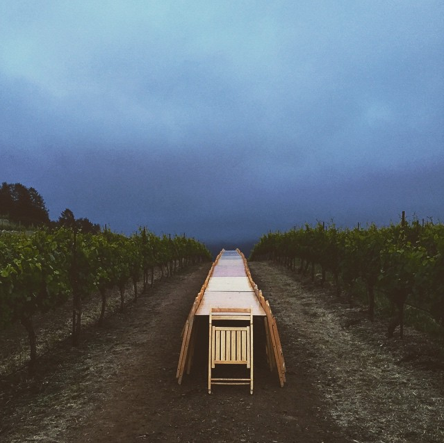 Putting the Table to Sleep at Devil's Gulch Ranch in Nicasio, Califonria 