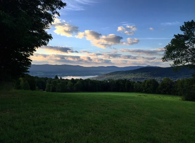 Morning View in Fayston, Vermont at Ploughgate Creamery 