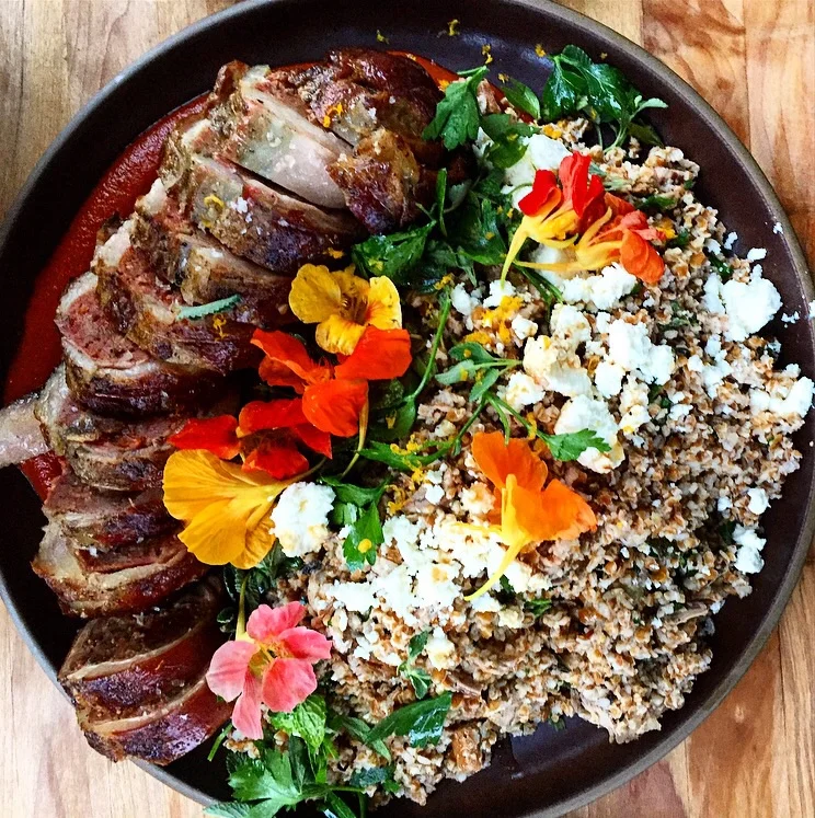 Lamb Pancetta with Tabouleh and Feta by Chef Christopher Gould of Central Provisions at North Star Sheep Farm// Windham, Maine