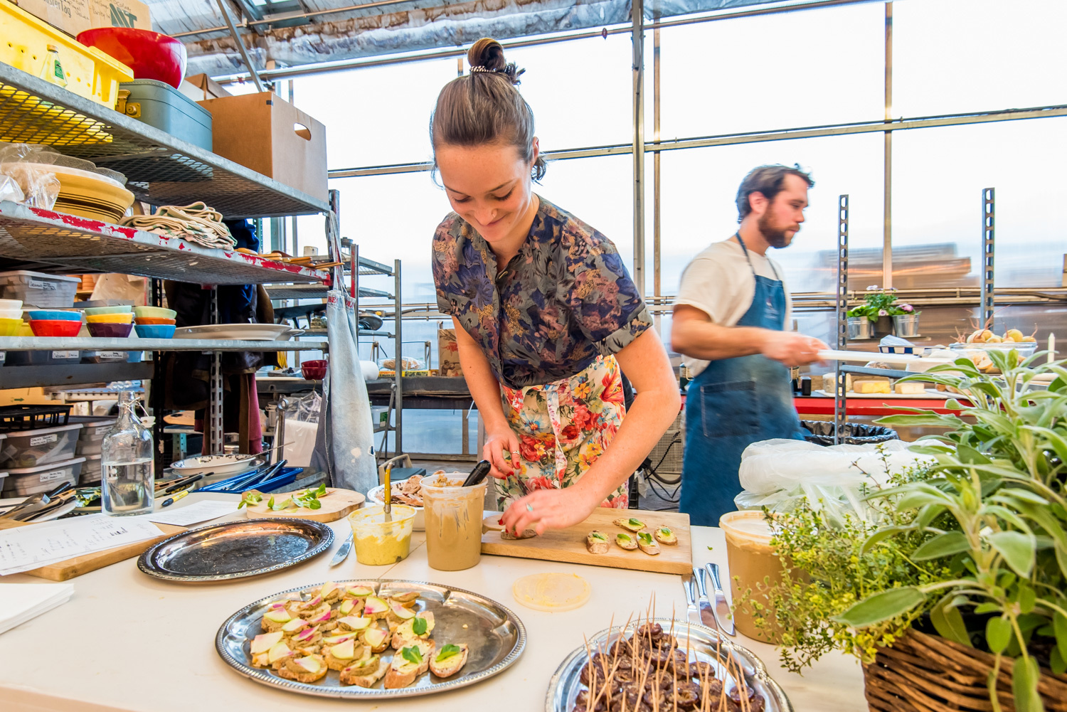 Chef Marta Lynch plating Apps// Photo by Rob Cardillo