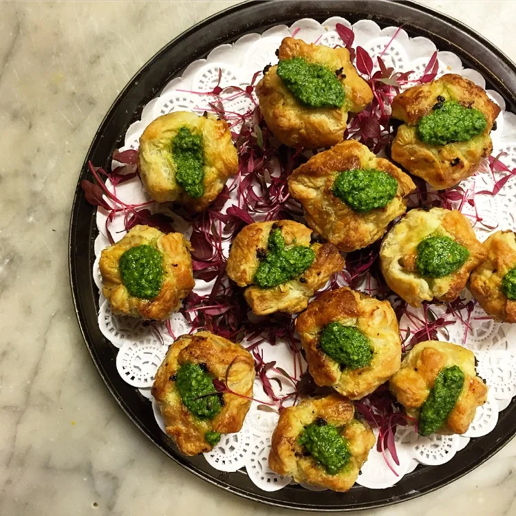 Venison Puff Pastry with Peace Tree Farm Pesto made by Emily Eder!//Upper Black Eddy, Pennsylvania 