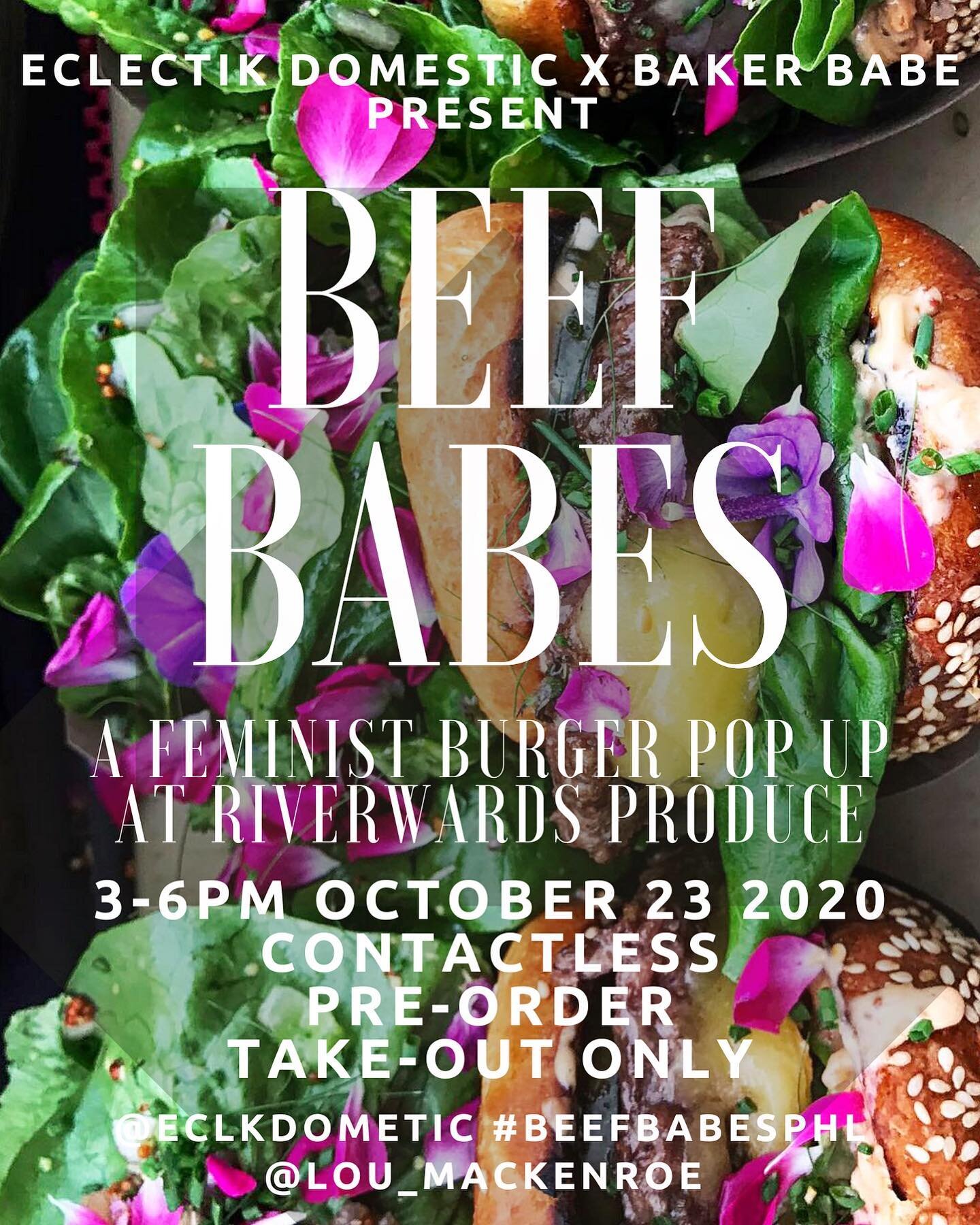 Next Friday, October 23rd were popping up @riverwardsproduce! 10% of our revenue will be donated to the Black and Brown Worker&rsquo;s Co-op and @powerthepolls! Preorder is open till Wednesday at 4pm!  #linkinbio #beefbabesphl #blacklivesmatter #vote