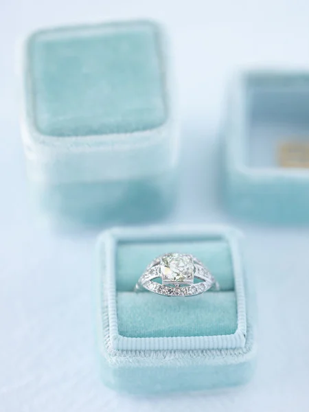 light blue ring box
