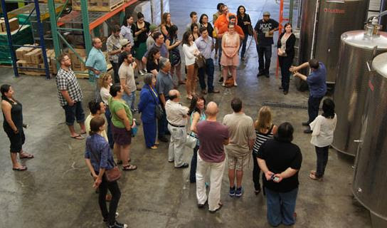 Melkon and Litty describe the process of infusing their spirits and liqueurs. Photo courtesy of Greenbar.