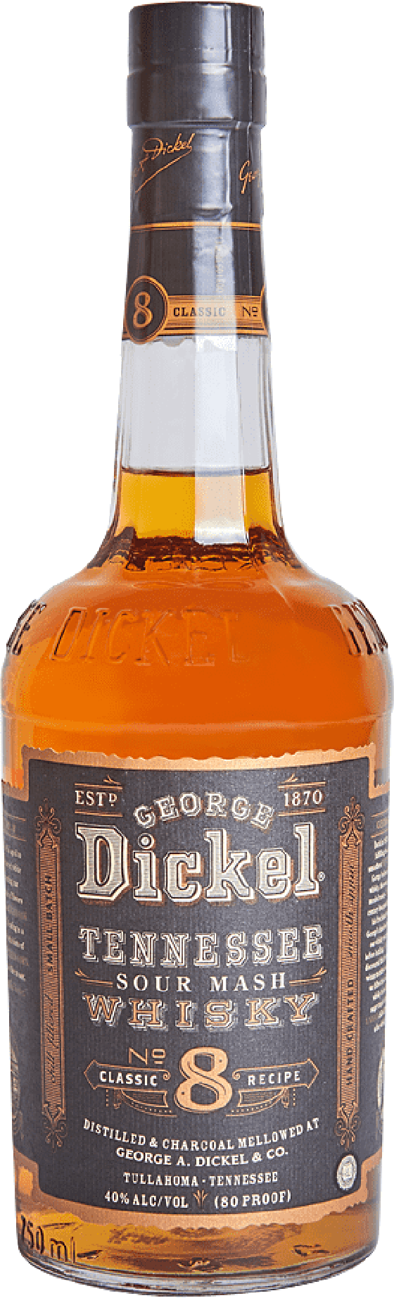 9. George Dickel Classic No.8 Sour Mash Tennessee Whiskey