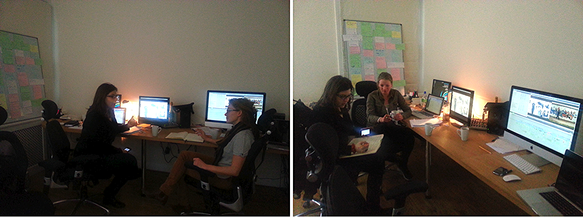 Production meeting - In the edit with our co-producer Maja