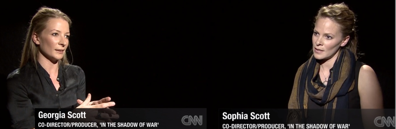 Georgia & Sophia being intervied on CNNi by JIm Stenmam