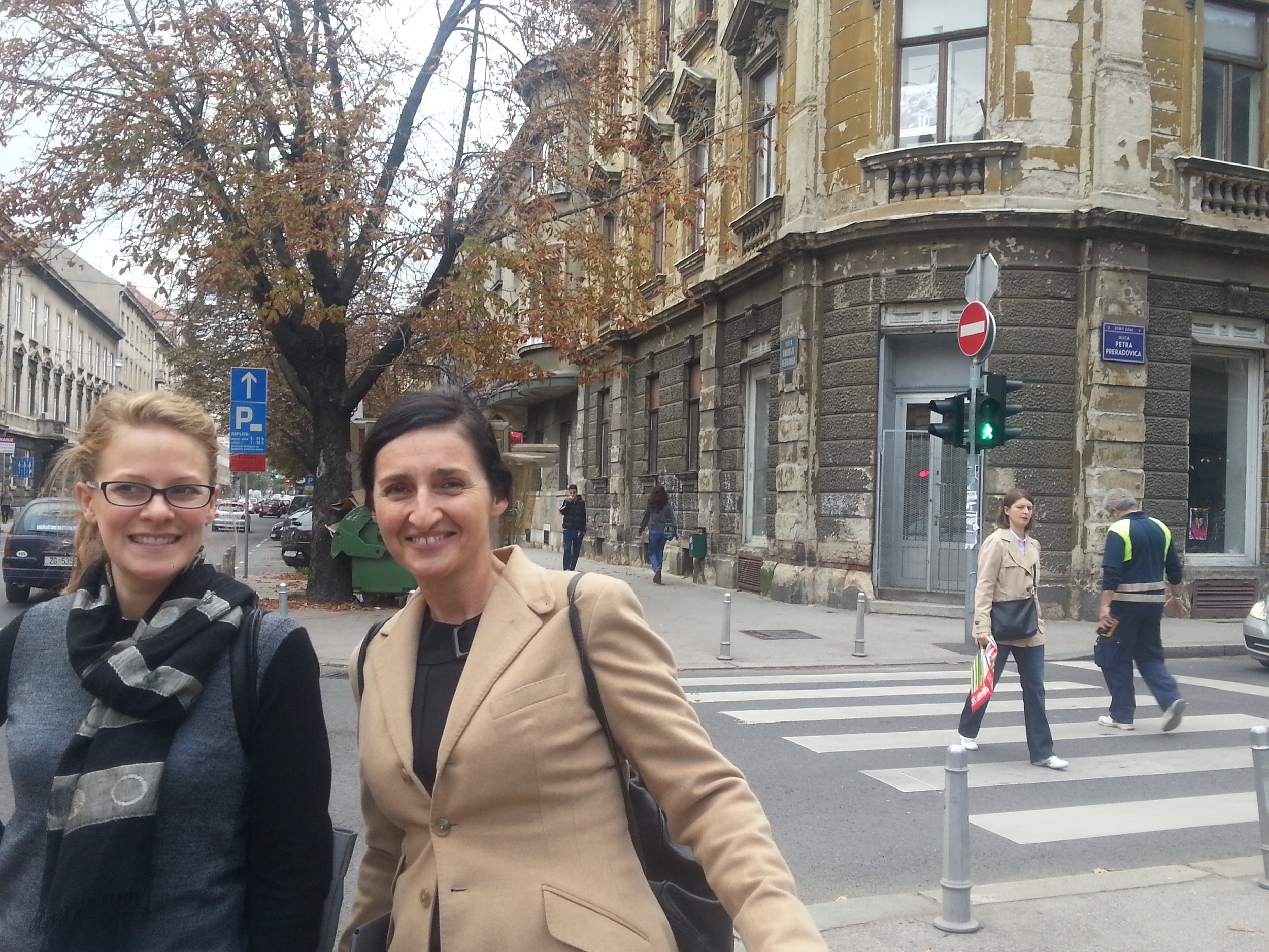 With Nada Velan our newest member of the team as our Co-exec producer, in Zagreb for meeting with Foreign ministry. 