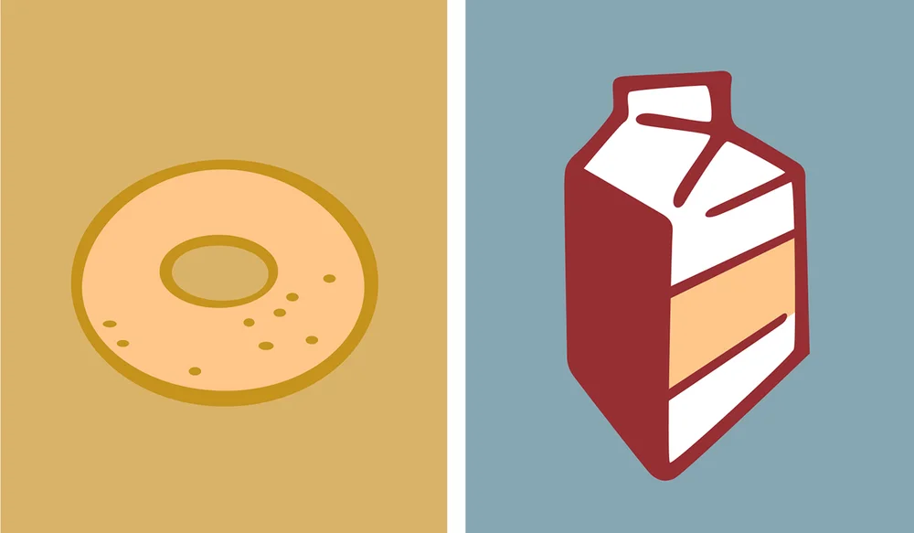 DONUTS & MILK ILLUSTRATION