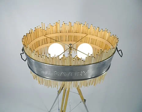 TKAE OUT CHOP STICK AND ROASTER PAN FLOOR LAMP