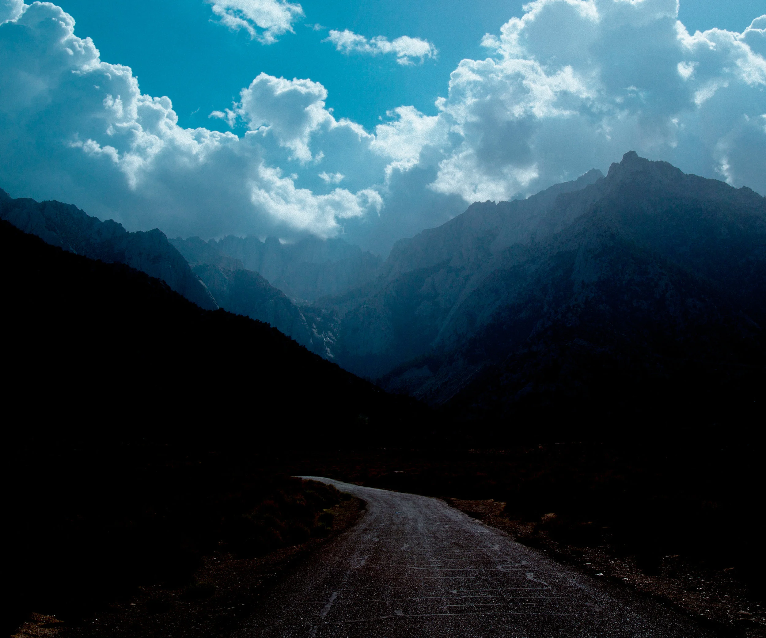 Road Into The Mountains, Sierra Nevada Range, California.
