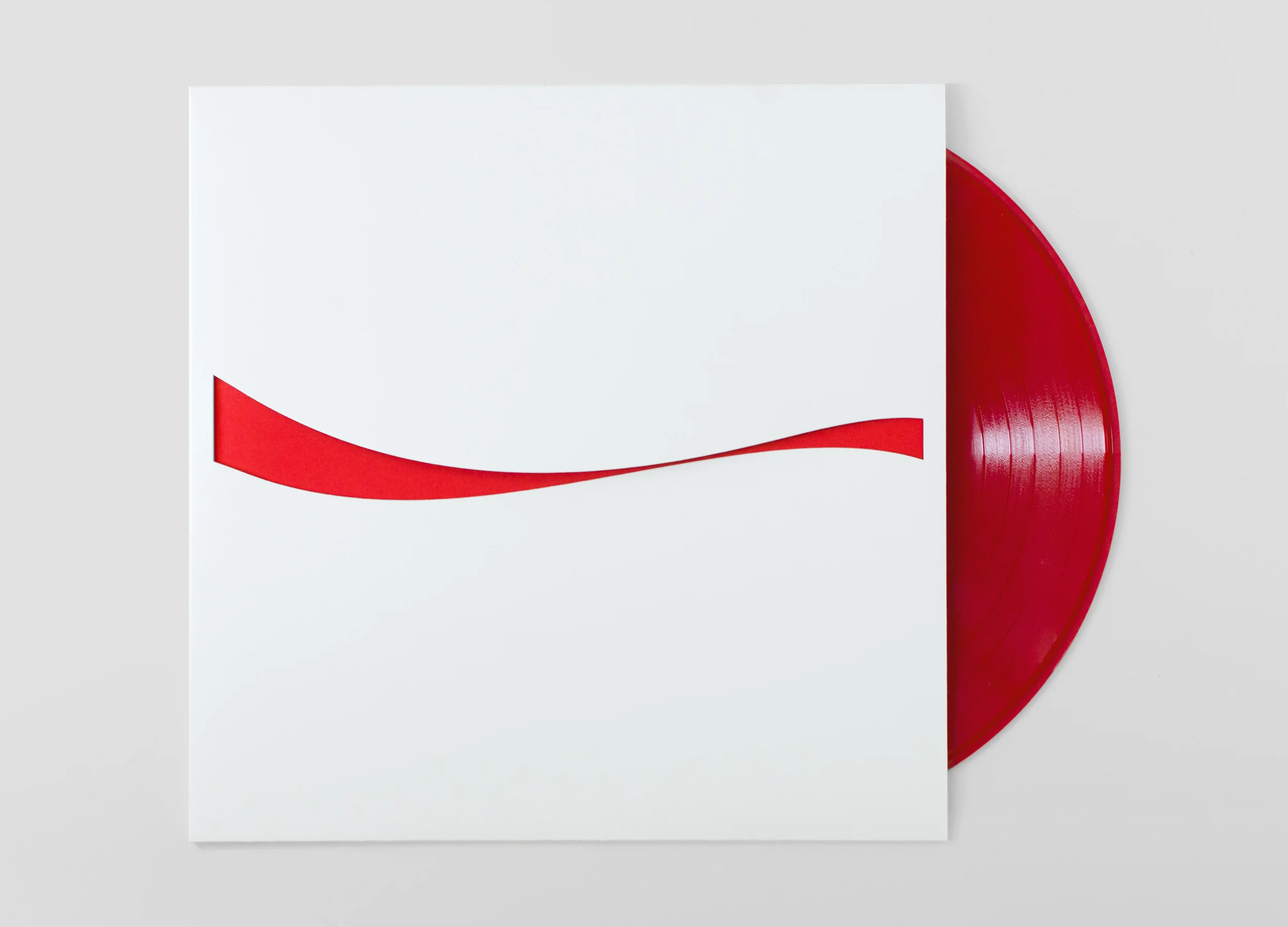 Die-cut record sleeve with custom pressed vinyl