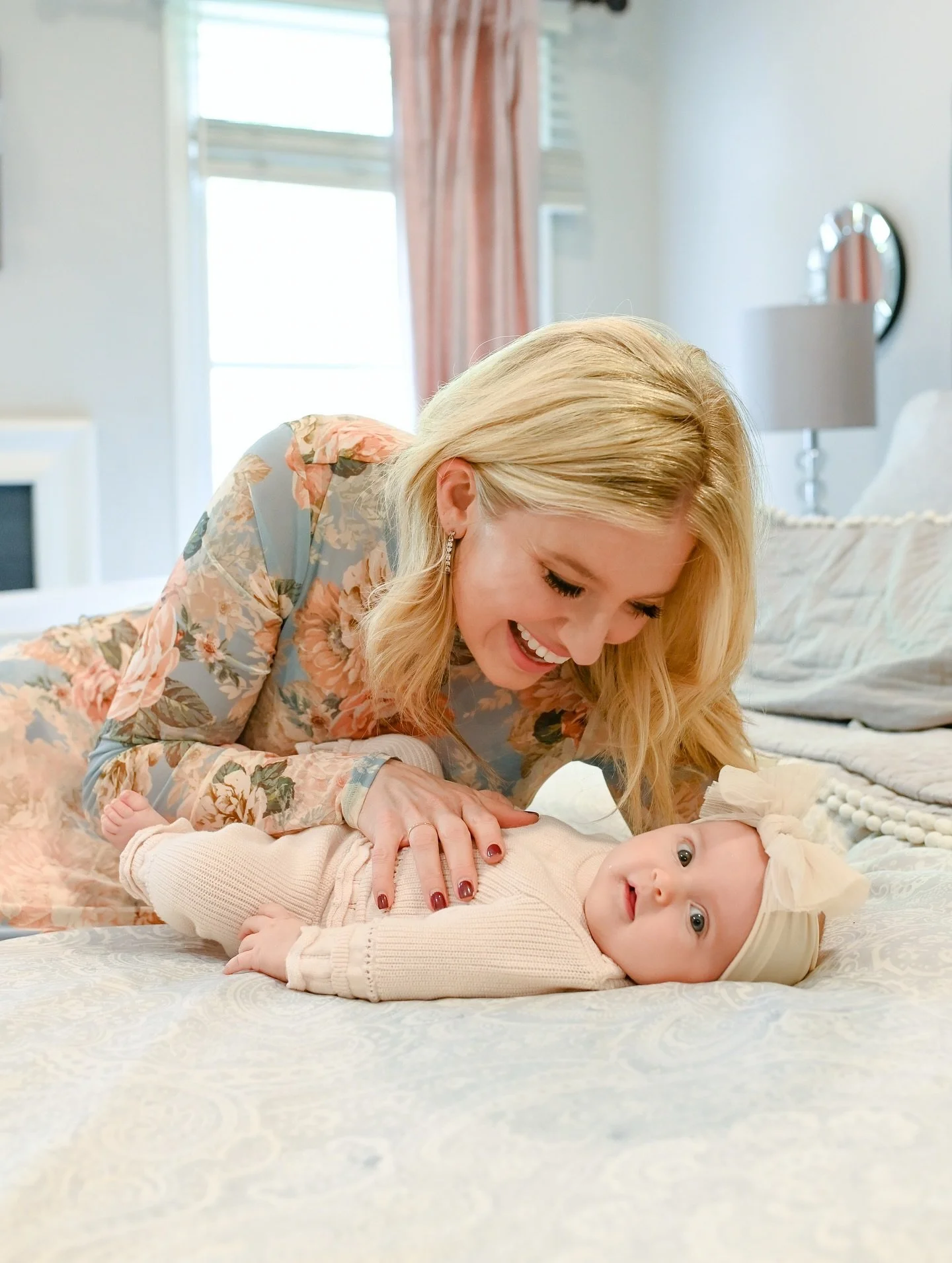This happy, curious little pumpkin is 4 MONTHS!!! Time is flying! Little lady is starting to laugh and loves watching her very busy big brother 💕