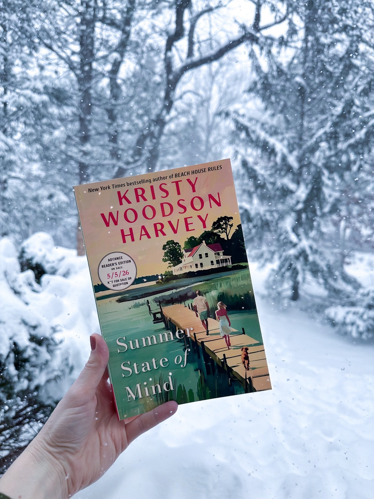 You&rsquo;ve heard of a good #beachread but what you need is a great #blizzardbook ❄️ Thank you @kristywharvey for giving me something good to read cozy by the fire 💕 #summerstateofmind
