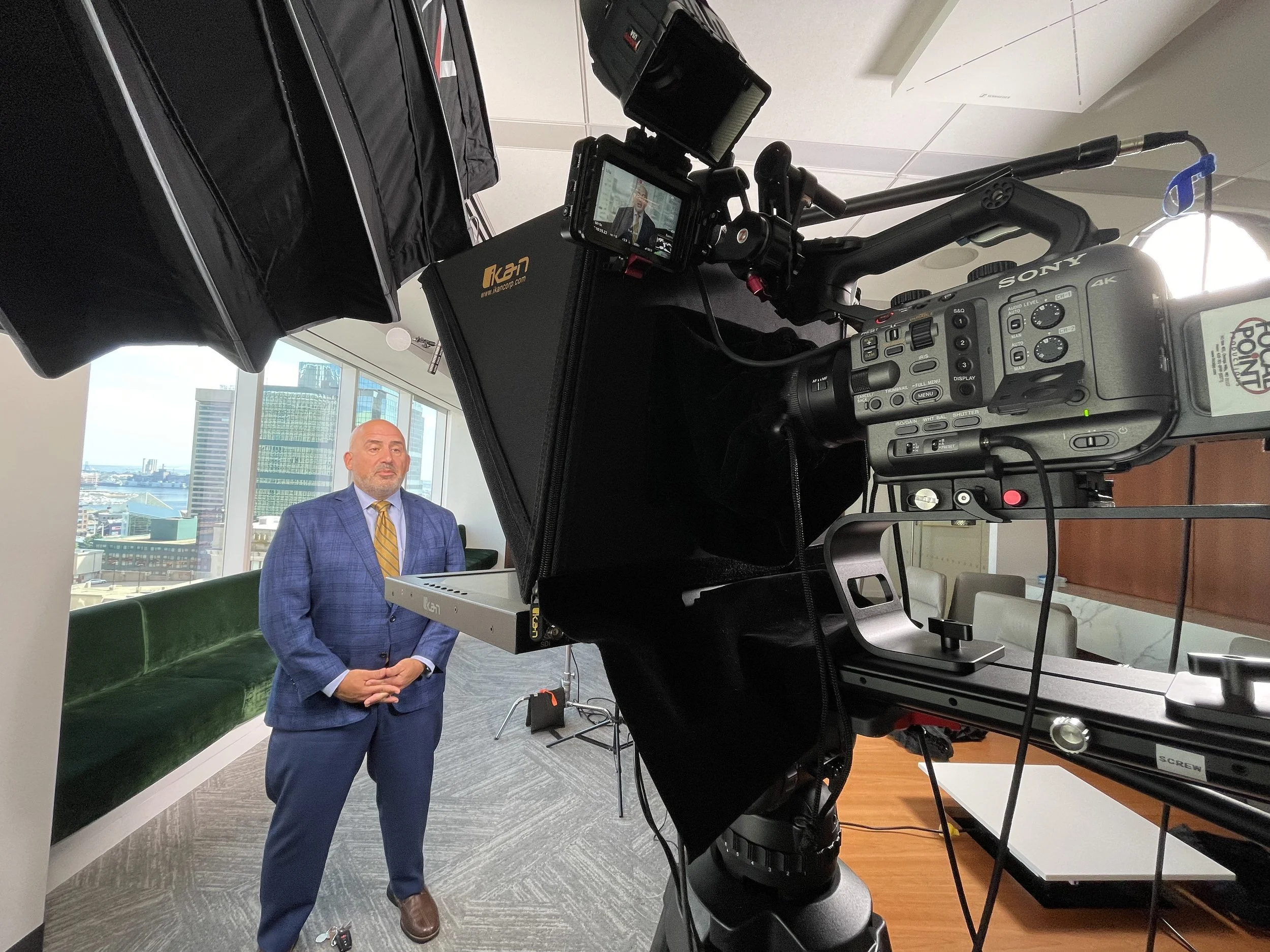 Teleprompter Video Shoot in Baltimore City