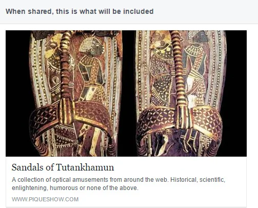 The information Facebook will use - Before optimisation