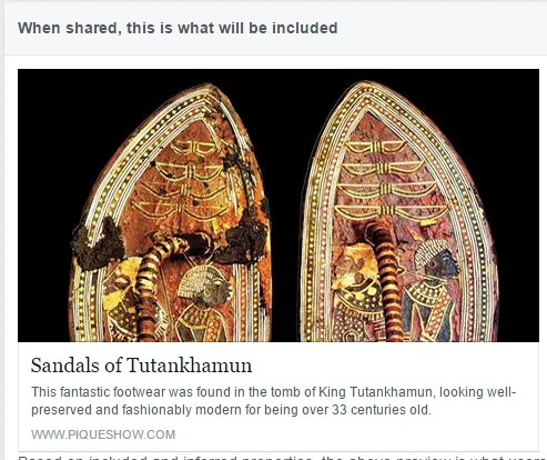 The information Facebook will use - After optimisation