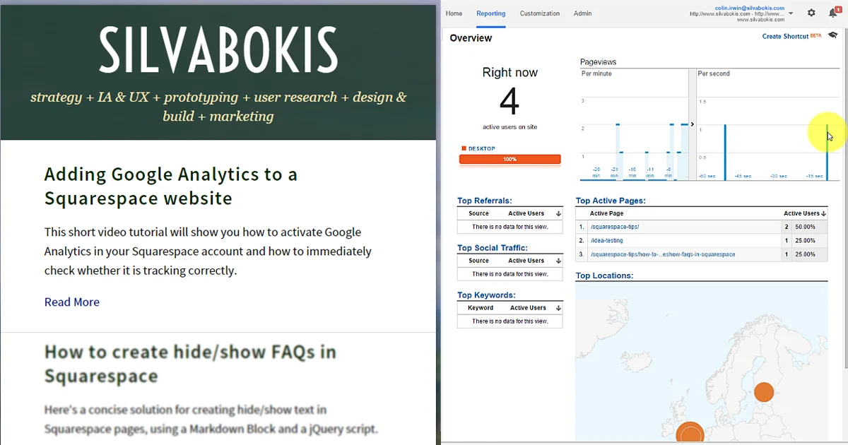 Adding Google Analytics to a Squarespace 7 website