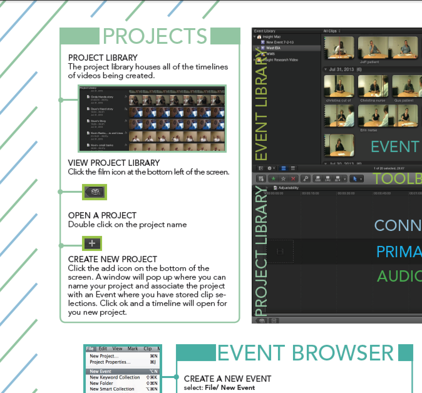 Another project I took on was helping the research team incorporate more video of user research into their work. I created an internal workshop and poster about video editing for the team so that they could continue using video effectively after I r…